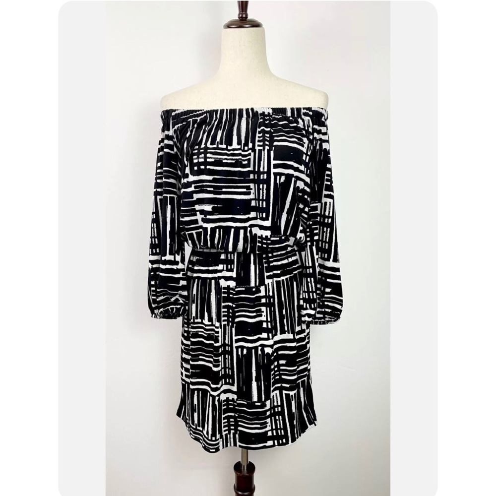 AB Studio Black White Dress